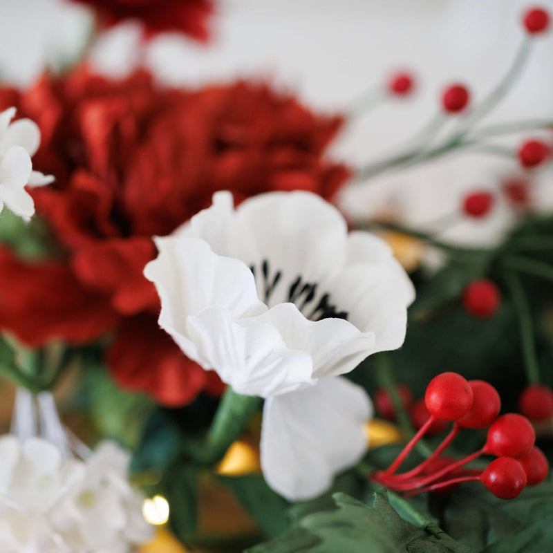 Bouquet fleurs en papier de Noël enchanté