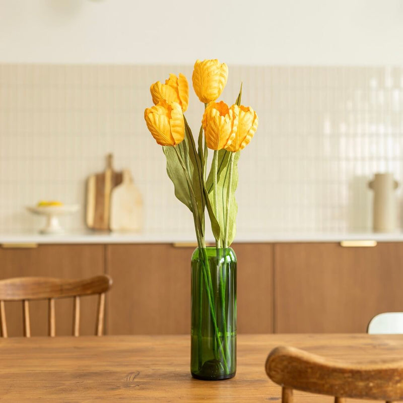 fleurs-en-papier-artisanale-tulipe-jaunes