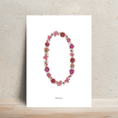 Affiche A4 herbier lettre rose