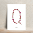 Affiche A4 herbier lettre rose