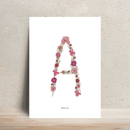 Affiche A4 herbier lettre rose