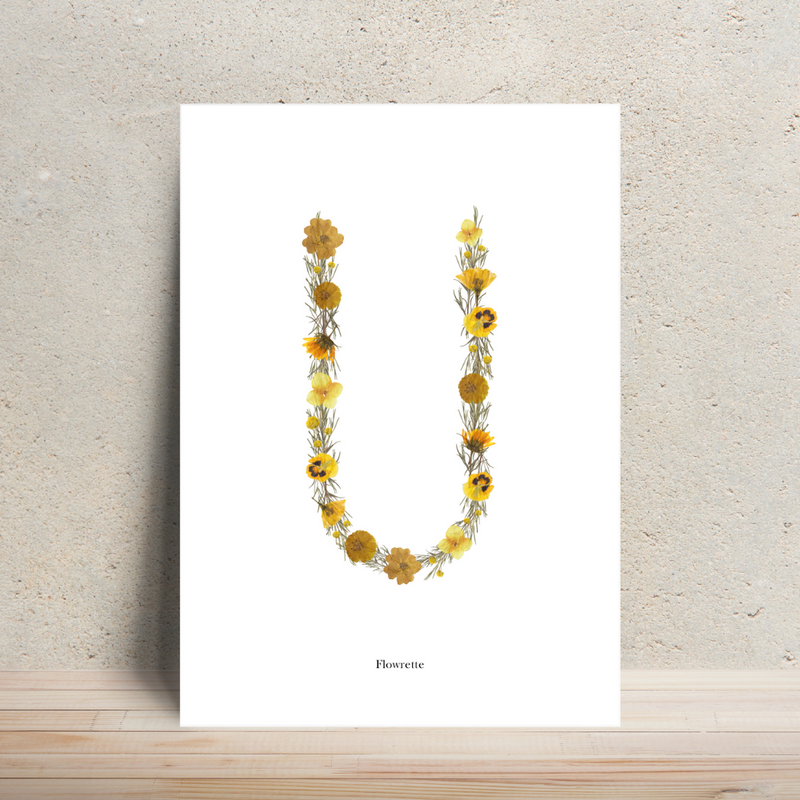 Affiche A4 herbier lettre jaune