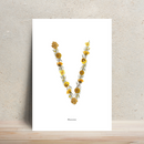 Affiche A4 herbier lettre jaune