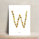 Affiche A4 herbier lettre jaune