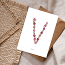 Carte postale herbier lettre rose