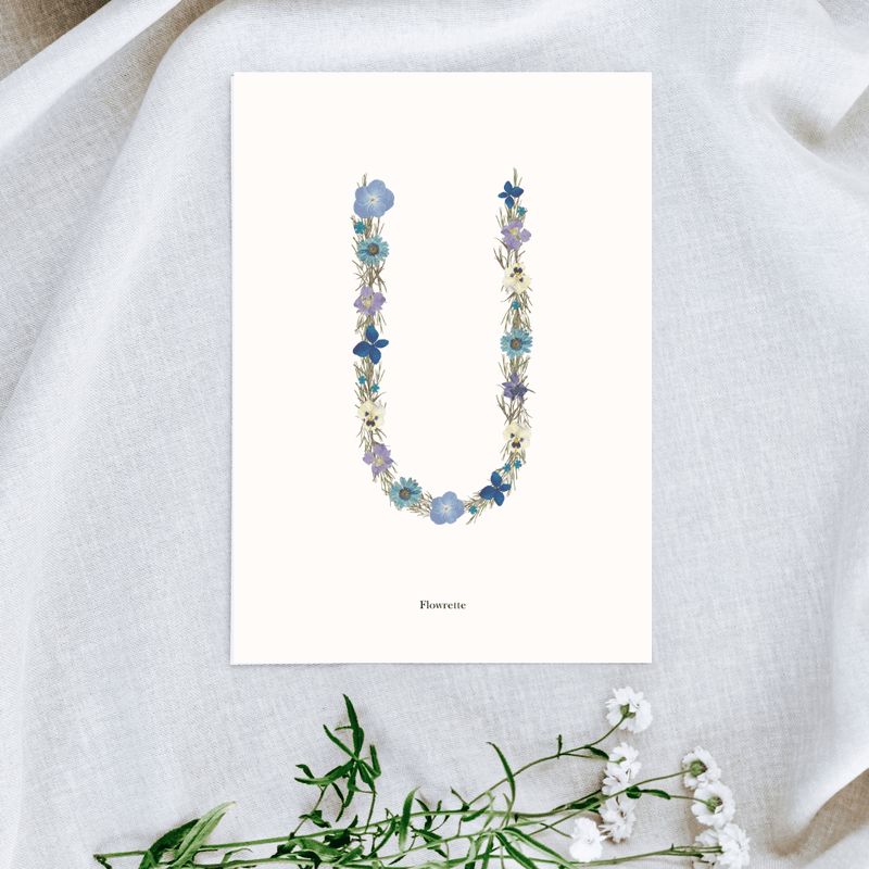 petite-affiche-herbier-lettre-flowrette-bleue