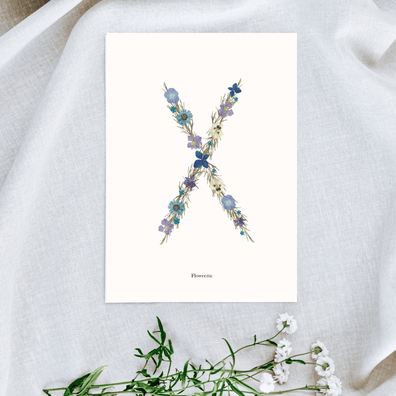 petite-affiche-herbier-lettre-flowrette-bleue