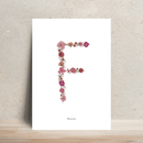 Affiche A4 herbier lettre rose
