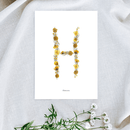 Affiche A5 herbier lettre jaune