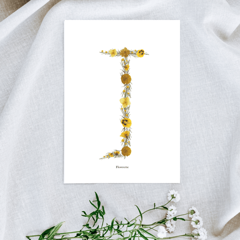 Affiche A5 herbier lettre jaune