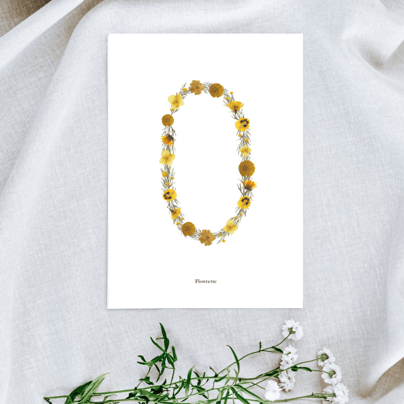 Affiche A5 herbier lettre jaune