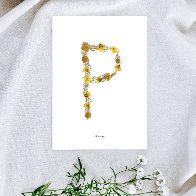 Affiche A5 herbier lettre jaune
