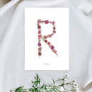 Affiche A5 herbier lettre rose
