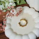 Bague Marguerite en acier inoxydable plaqué or, bijou floral artisanal élégant - Flowrette