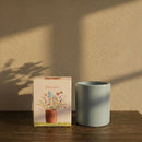 Glittery Blue Love Candle