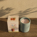 Glittery Blue Love Candle