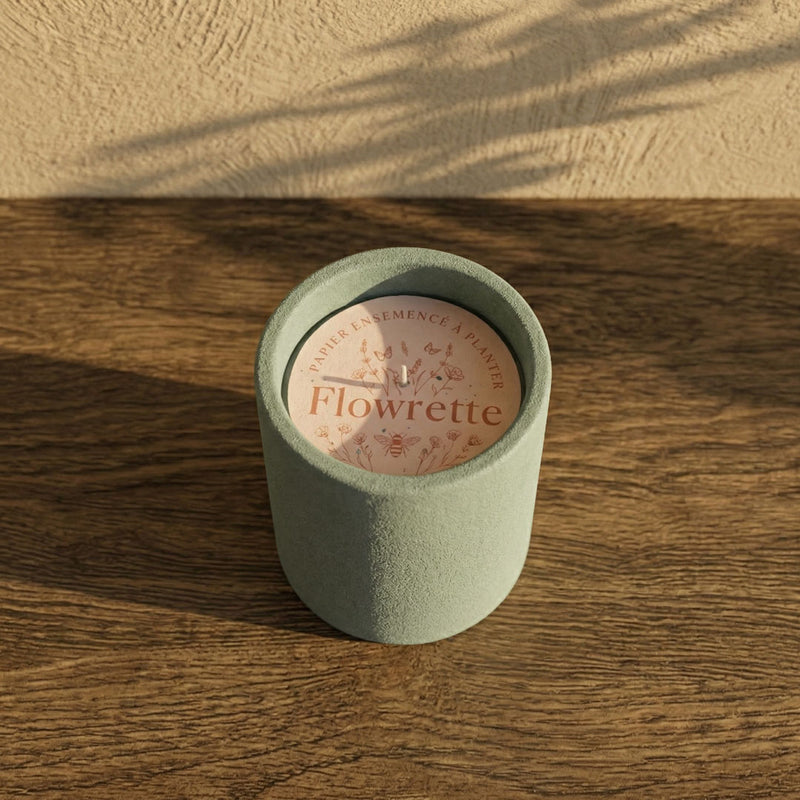 Glittery Blue Love Candle