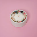 Bougie fleurie menthe et basilic - Flowrette