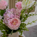 Bouquet Catherine fleurs artificielles, composition florale réaliste, déco intérieure, sans entretien