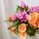 Bouquet artificiel Margot, gros plan sur les fleurs pastel - Flowrette
