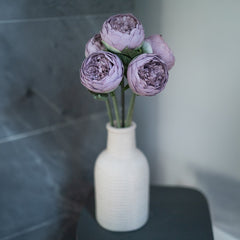 Bottone peonia di carta viola