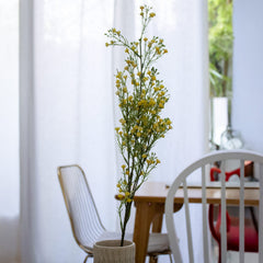 Branche de gypsophile jaune artificielle, vue d'ensemble de la tige délicate - Flowrette