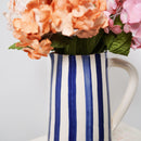 Carafe rayée bleu - décoration - vase -Flowrette