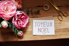 Flowery Christmas postcard