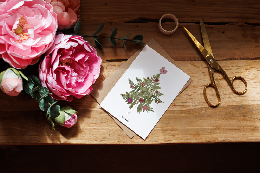 Christmas tree postcard