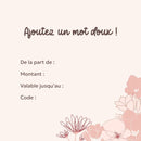 Carte cadeau Flowrette, visuel du bon cadeau montant au choix - Flowrette