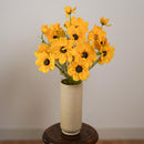 Cosmos artificiel jaune, vue d'ensemble de la tige avec fleurs - Flowrette