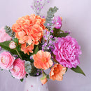 Bouquet artificiel Adèle, détail des feuillages et tiges réalistes - Flowrette