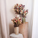 Bouquet séché Mahé, gros plan sur les graminées et fleurs - Flowrette