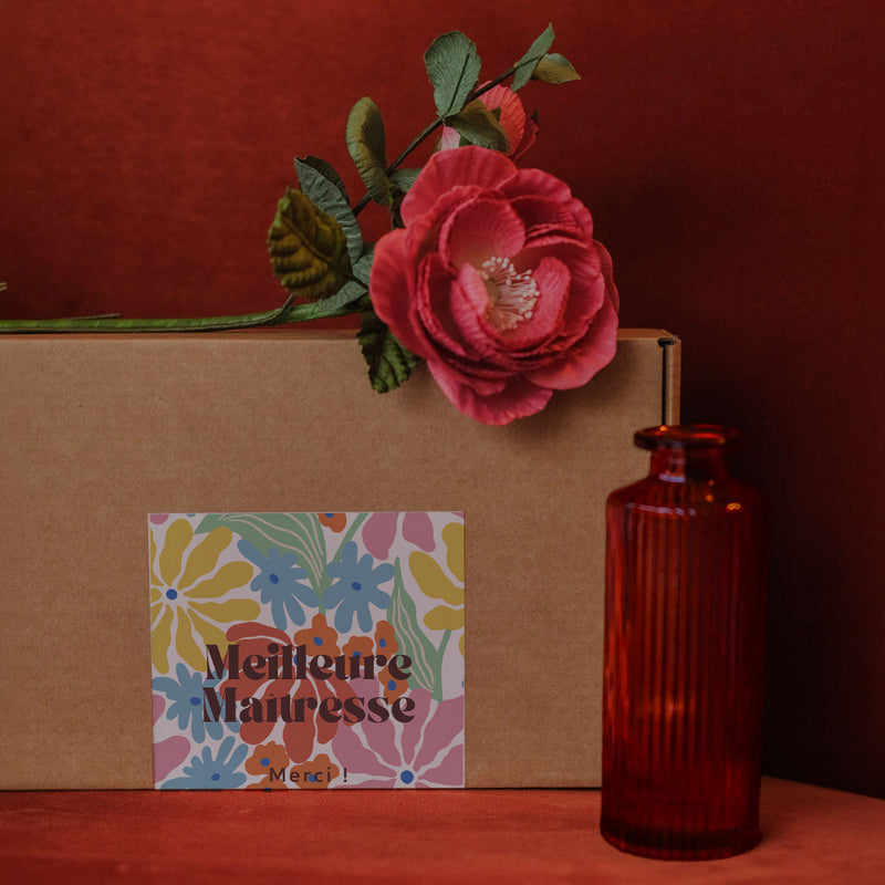 Coffret la Meilleure Maîtresse, vue d'ensemble du coffret et accessoires - Flowrette