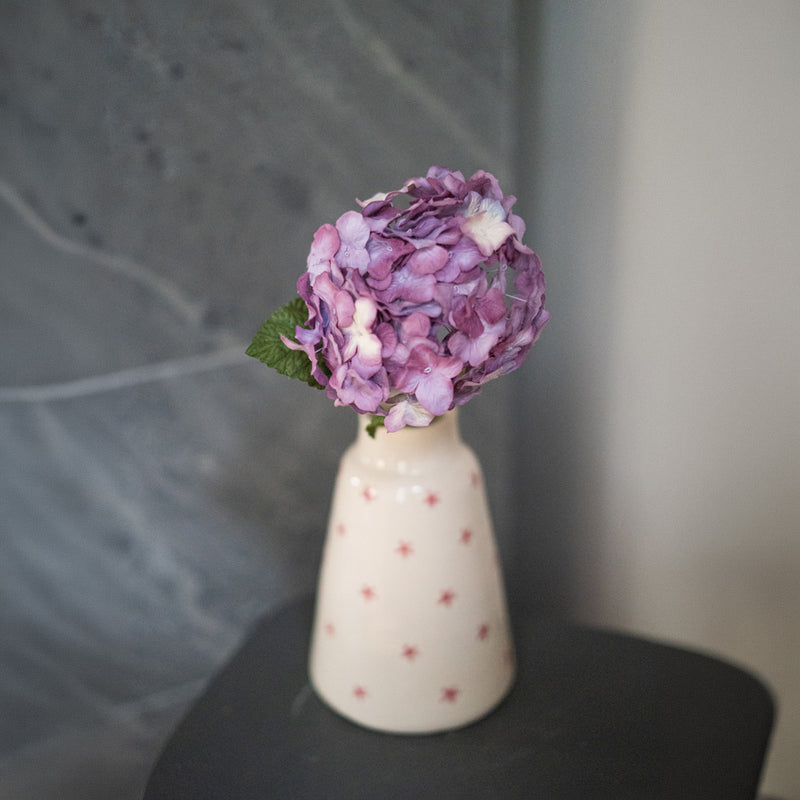 Hortensia en papier mauve marbré