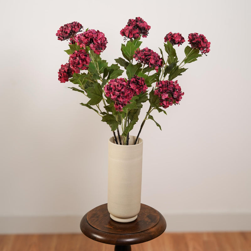 Hortensie künstlich rot 3 Köpfe