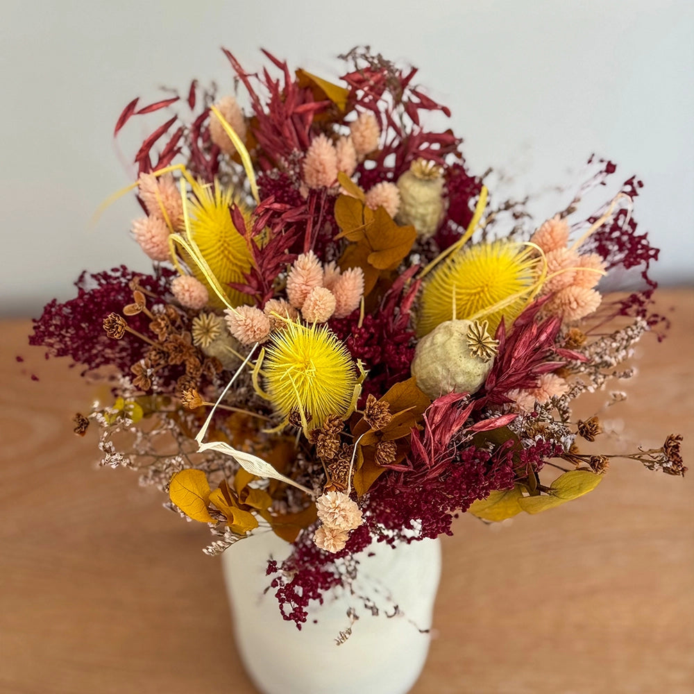 Bouquet fleurs séchées et stabilisées Edouard