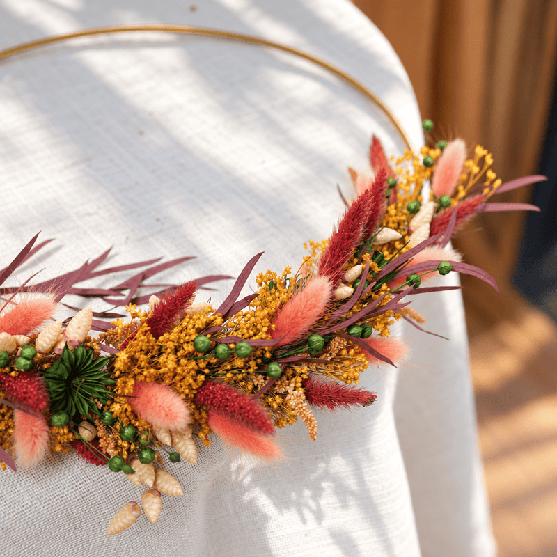 Kit diy couronne murale Verlaine - fleurs séchées- Flowrette