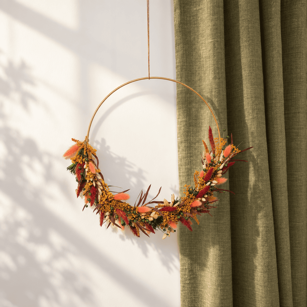 Kit diy couronne murale Verlaine - fleurs séchées- Flowrette