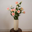 Lisianthus artificiel rose, vue d'ensemble de la tige fleurie - Flowrette