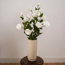 Lisianthus artificiel blanc, vue d'ensemble de la tige fleurie - Flowrette