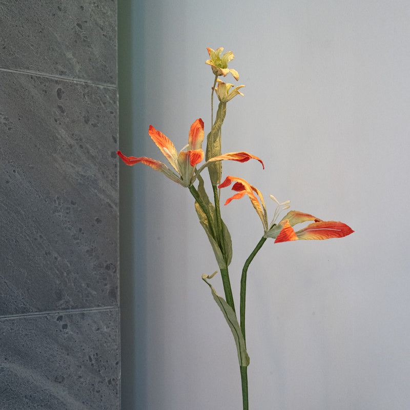 Lys en papier orange fleurs en papier flowrette