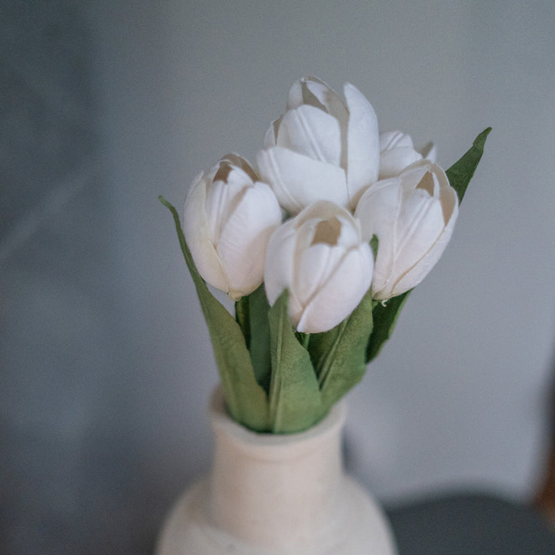 Mini tulipe en papier blanc