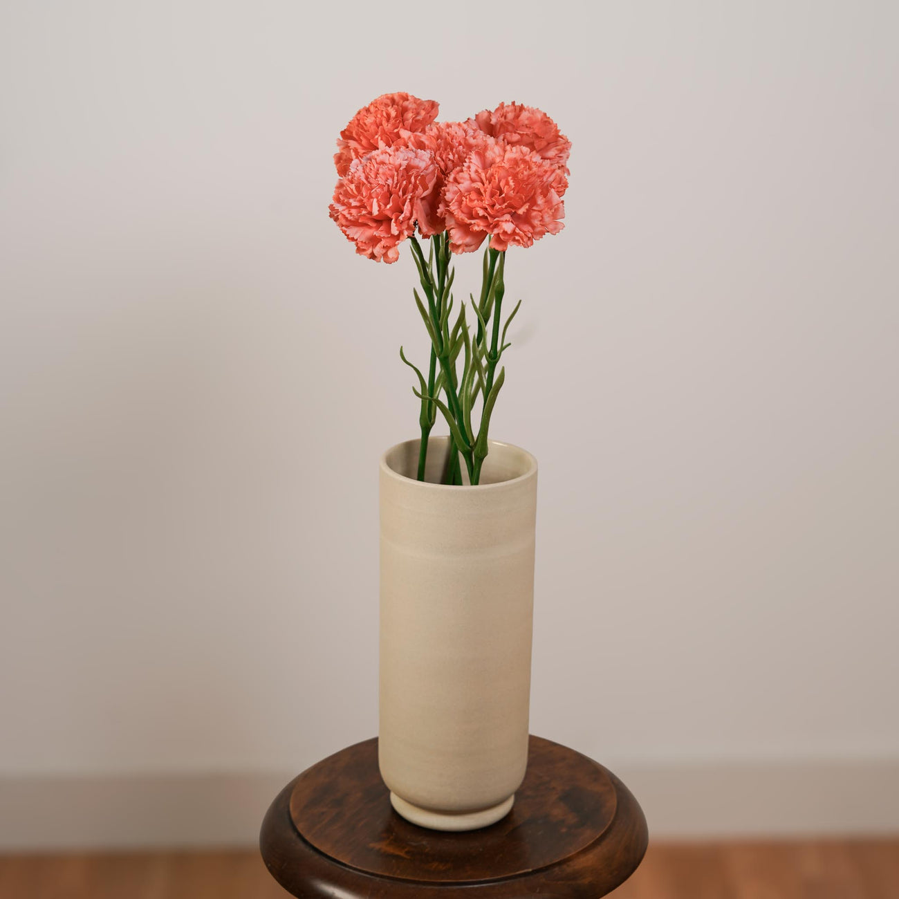 Oeillet artificiel corail, vue d'ensemble de la tige fleurie - Flowrette