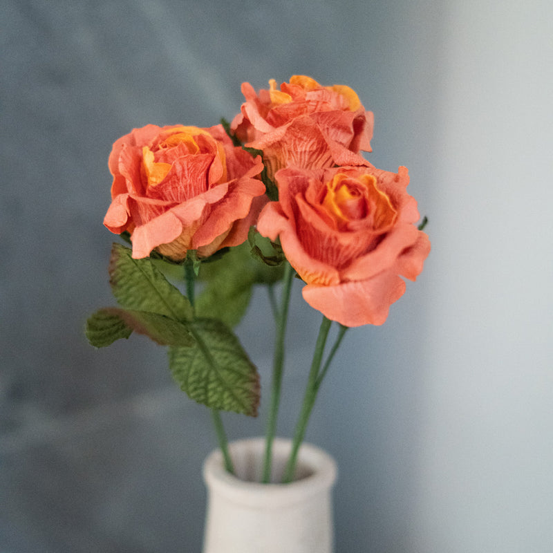 Rose Lady en papier orange