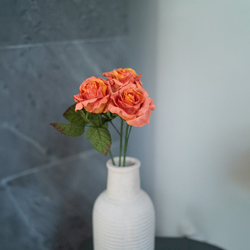 Rose Lady en papier orange