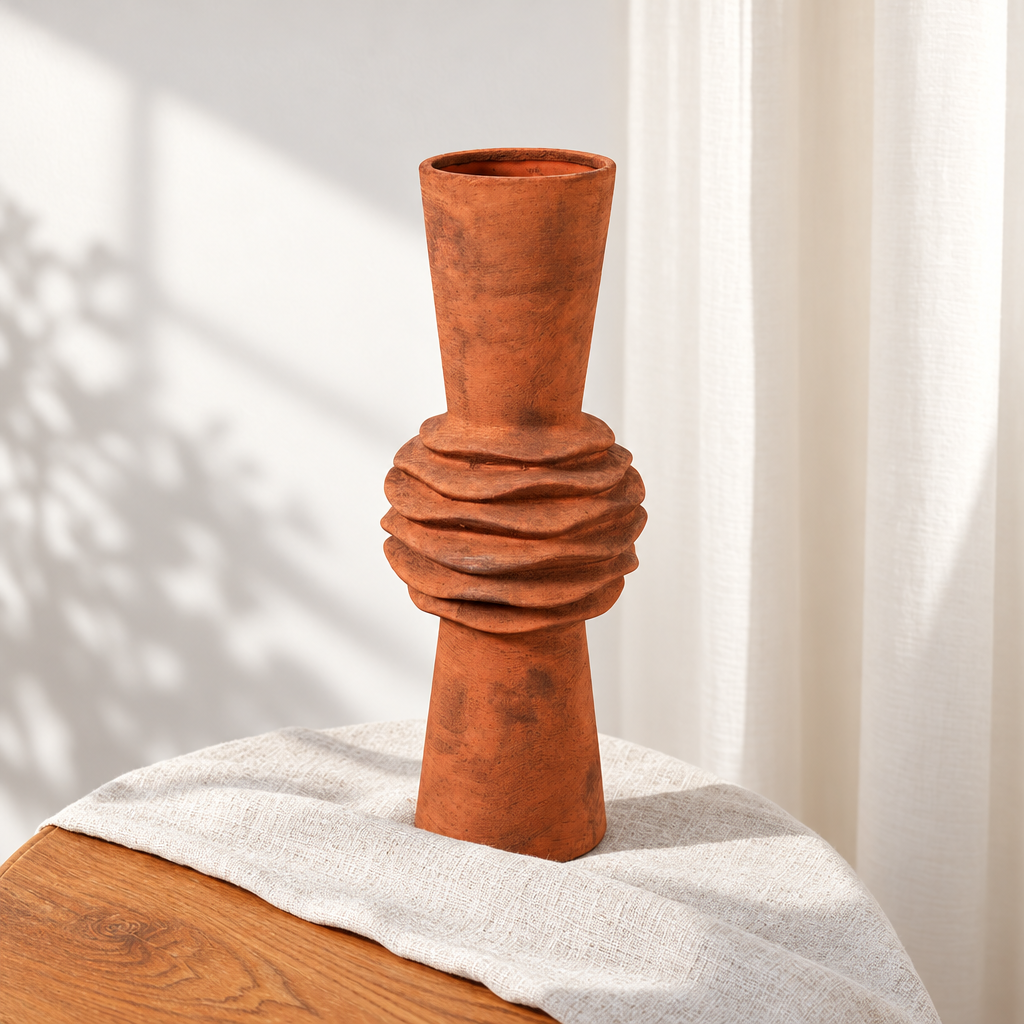vase Ondine : un grand vase en grès terracotta