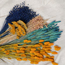Assortimento di mazzi di fiori secchi blu e gialli - Flowrette — visual 2