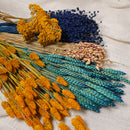 Assortimento di mazzi di fiori secchi blu e gialli - Flowrette — visual 3