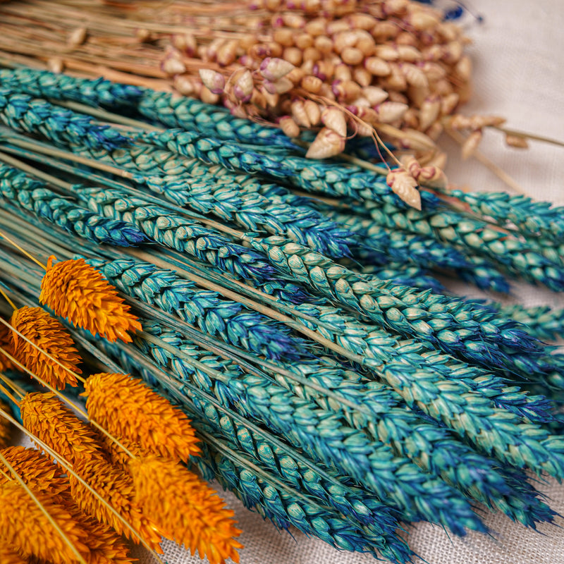 Assortimento di mazzi di fiori secchi blu e gialli - Flowrette — visual 5